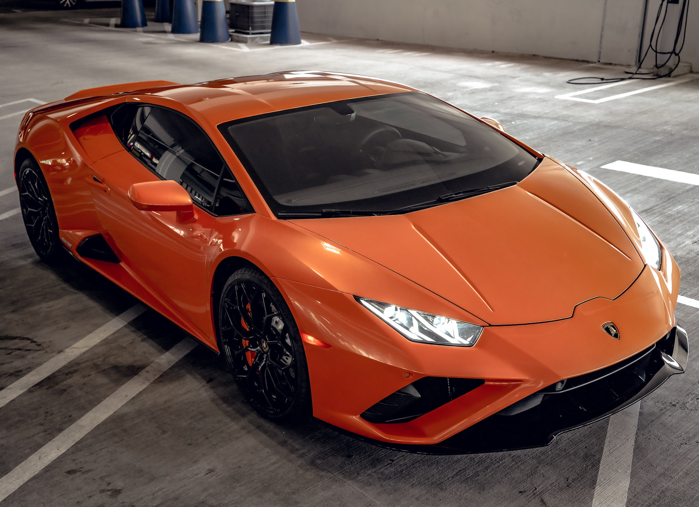 2022 Lamborghini Huracan Evo for Rent—Orange