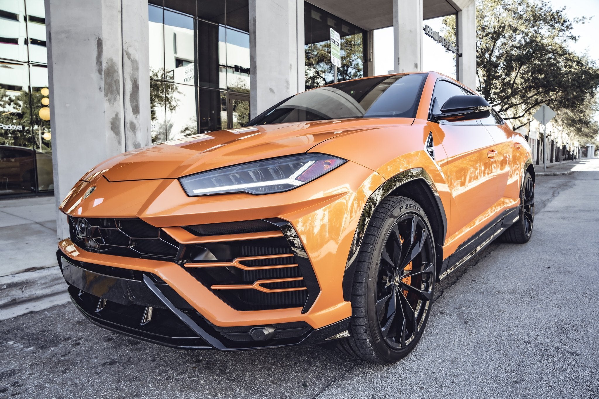 Orange 2022 Lamborghini Urus for Rent in Miami