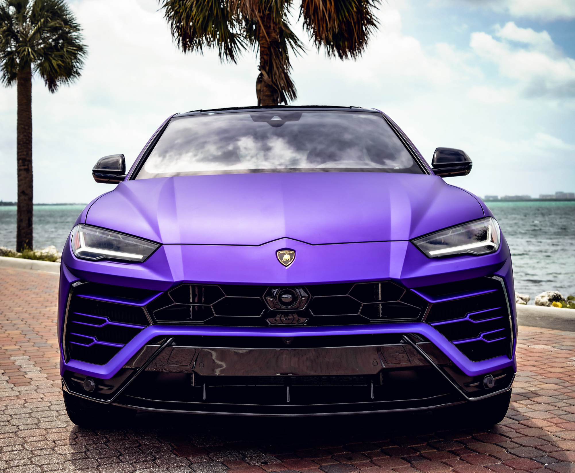 Purple 2022 Lamborghini Urus for Rent in Miami